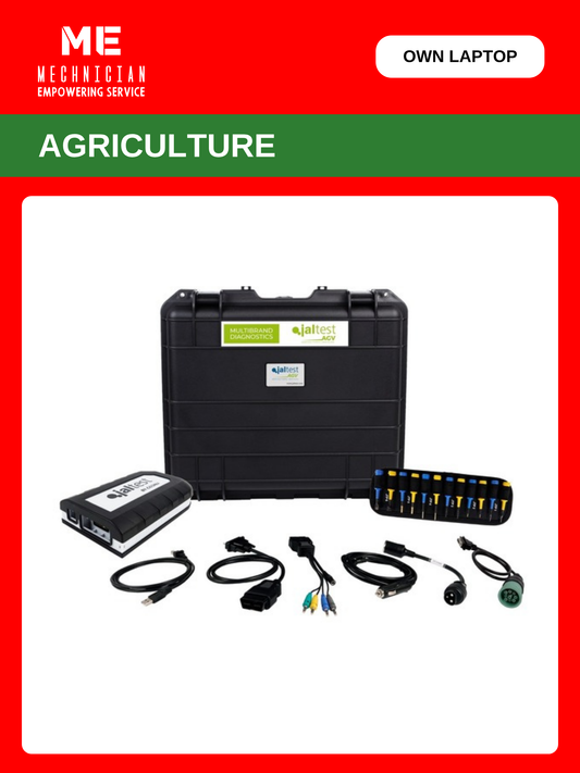 Jaltest Agricultural Equipment diagnostic kit — AGV licence, transport hardcase, Jaltest Link interface and diagnostic cables, use your own laptop