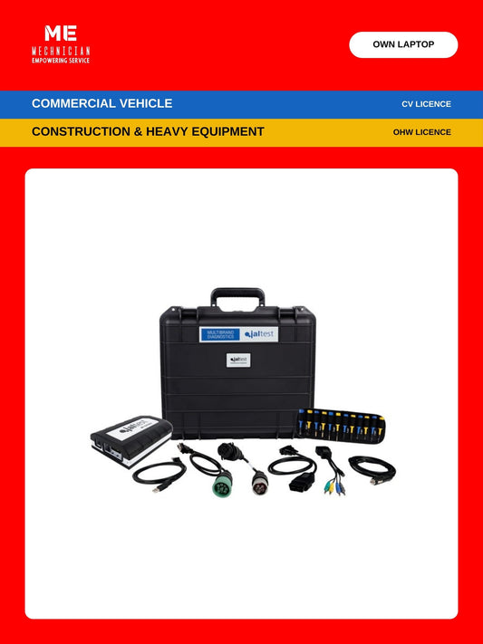 Jaltest Commercial Vehicle plus Construction and Heavy Equipment diagnostic kit — CV and OHW licences, use your own laptop