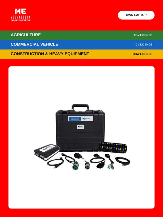 Jaltest Agricultural, Commercial Vehicle plus Construction and Heavy Equipment diagnostic kit — three licences, use your own laptop