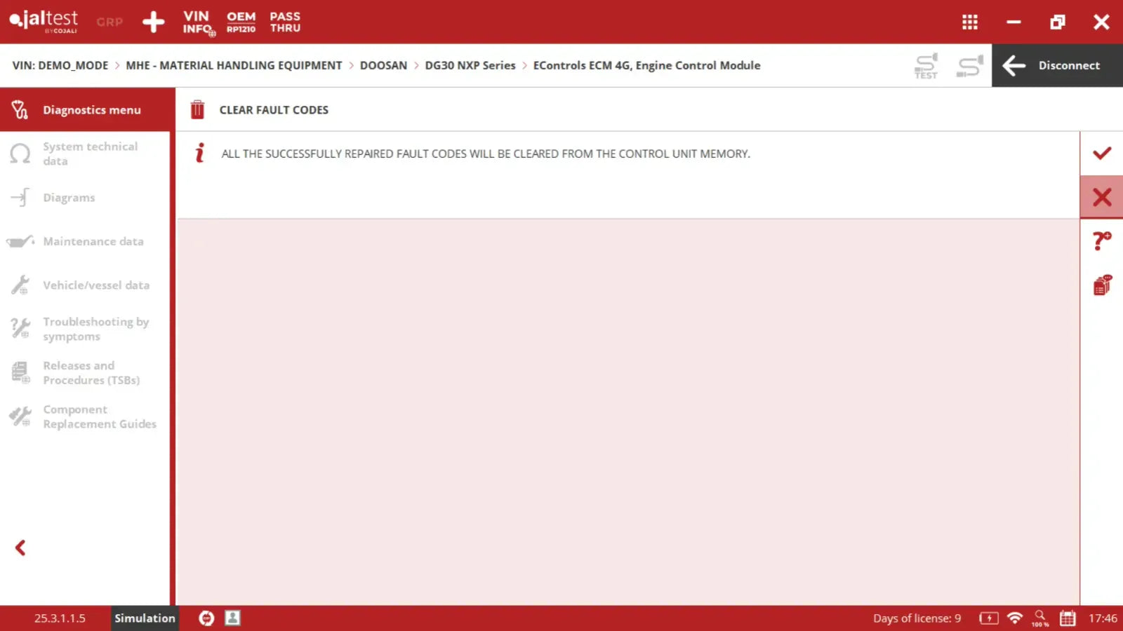 jaltest software scan sceenshot