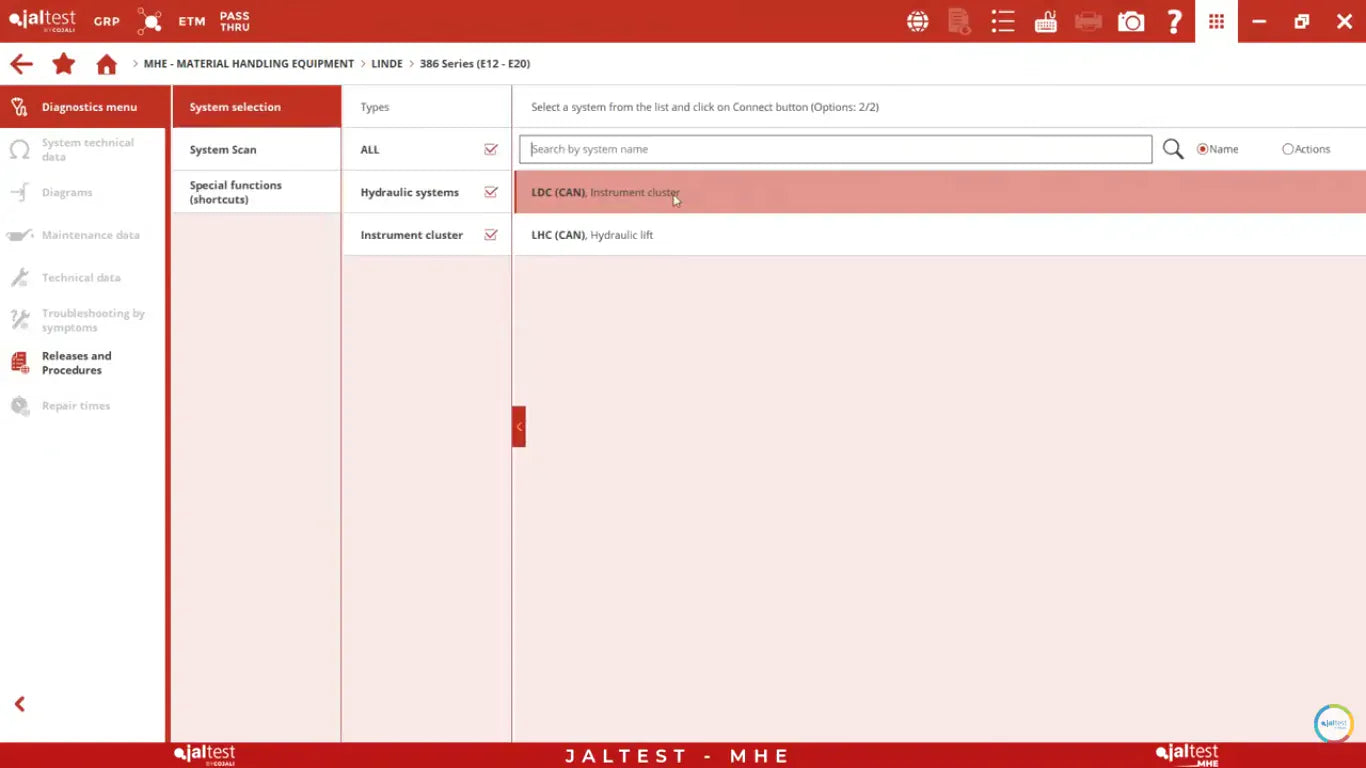 Advanced Functions of the Jaltest Linde MHE fault Code Reader