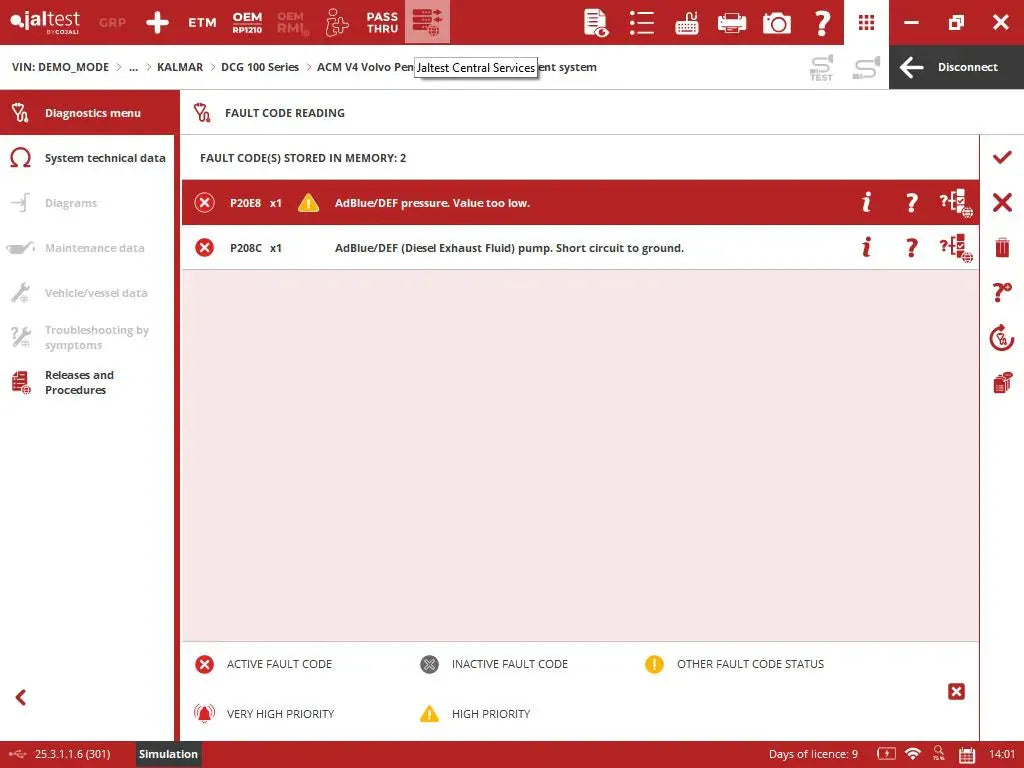 jaltest software scan sceenshot
