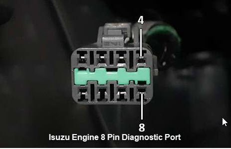 Isuzu Engine 8 Pin Diagnostic Port for Hitachi Construction Equipment - Jaltest JDC561A9