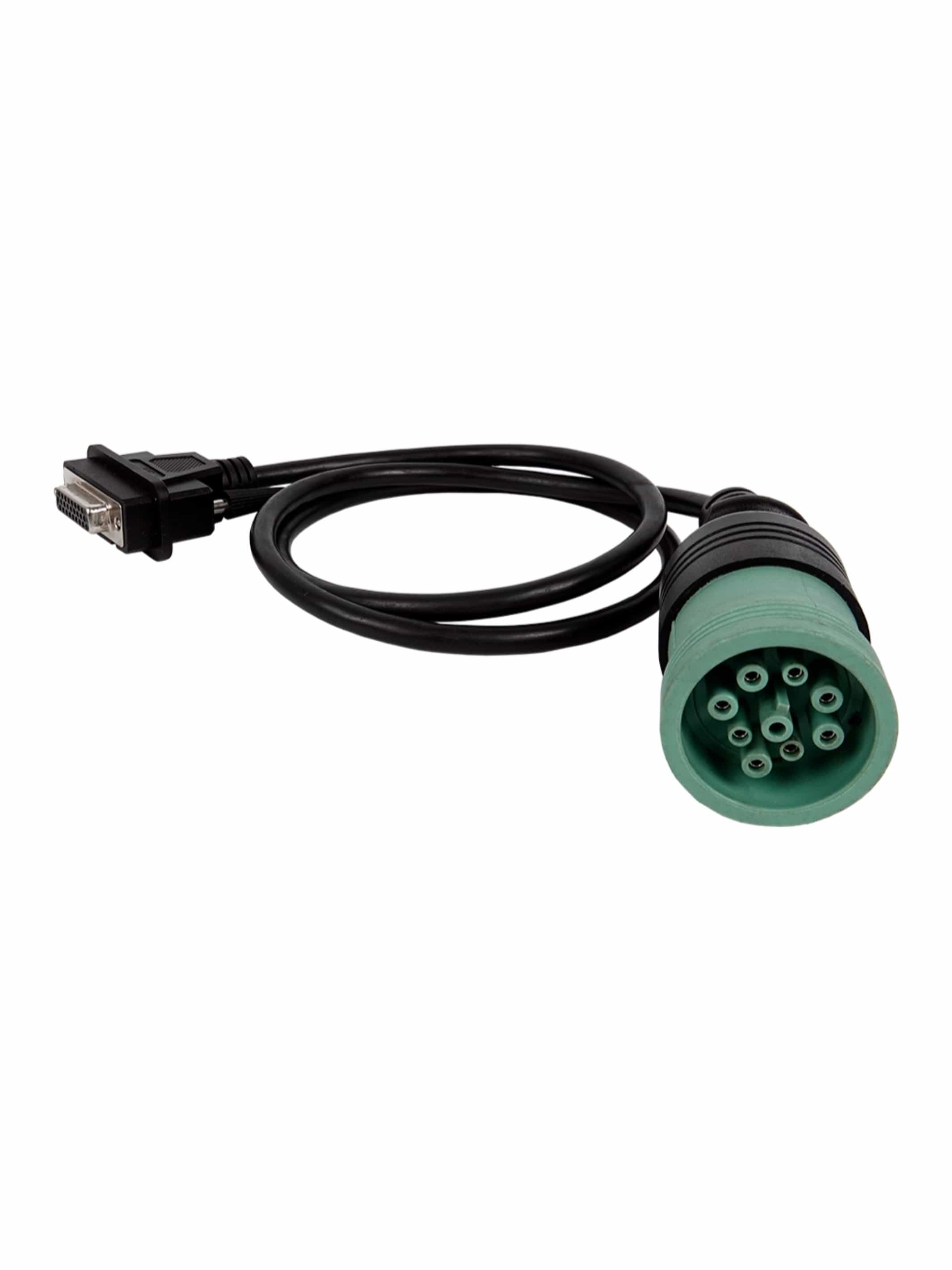 JDC217.9 Deutsch 9 Pin Type 2 Green Diagnostics Cable - Jaltest Agricultural & Construction, Heavy Equipment MH, Power Systems Deluxe Diagnostic Tool Kit